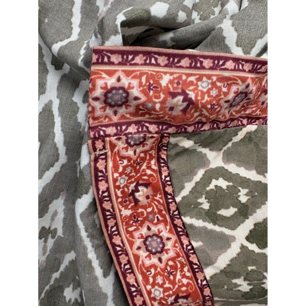 Feathers by Tolani Kimono Cropped Boho Festival Fall Cardigan Brown Red Women's - Picture 9 of 10